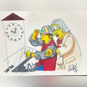 Back to the future & Simpson crossover custom art print!